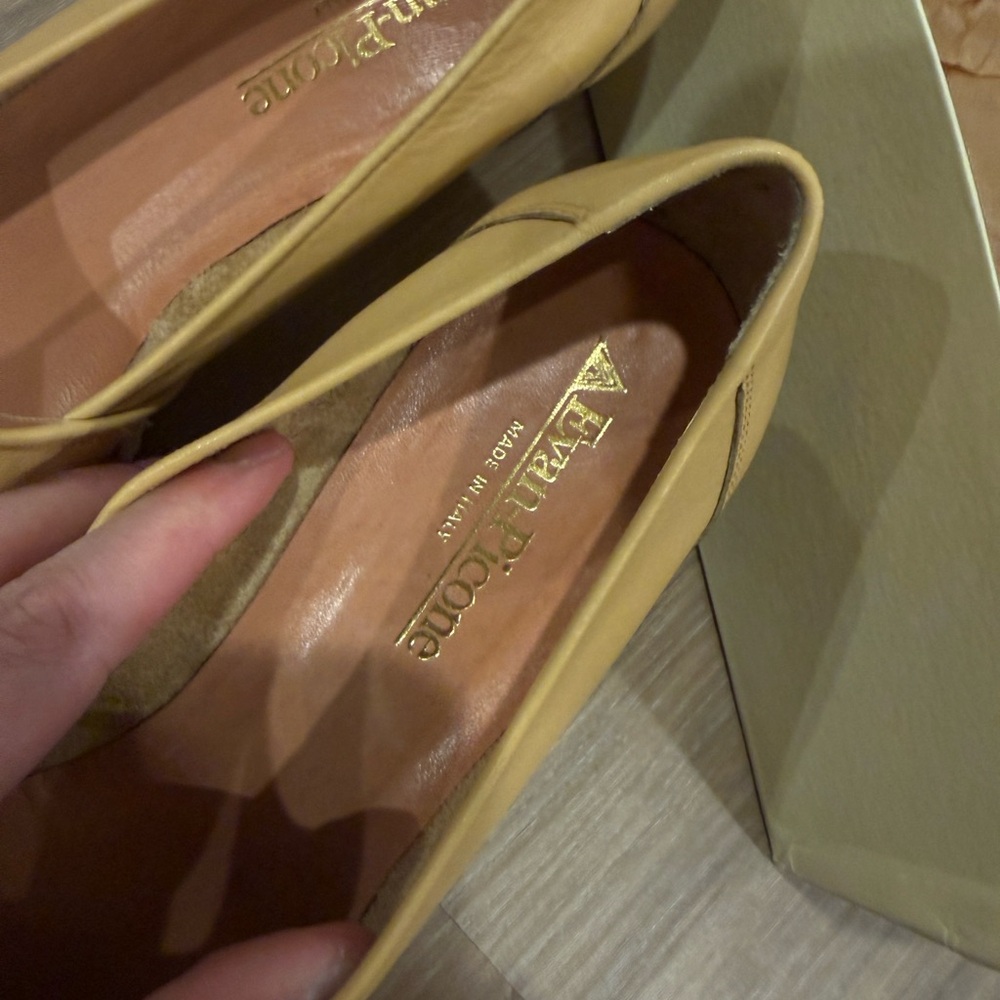 Evan Picone Mustard Espadrille Wedges - Picture 7 of 7